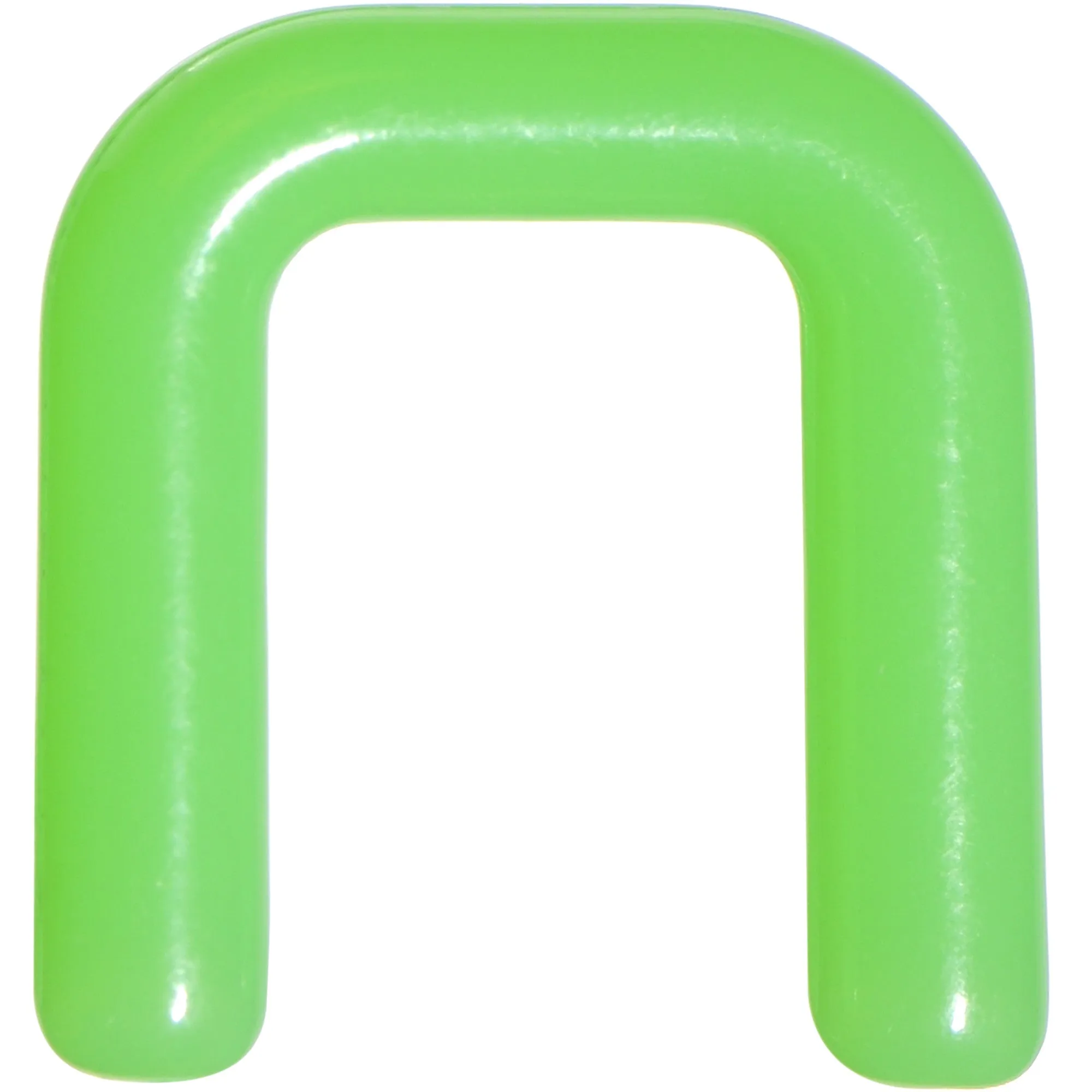 10 Gauge 1/2 Green Flexible Bioplast Square Septum Retainer