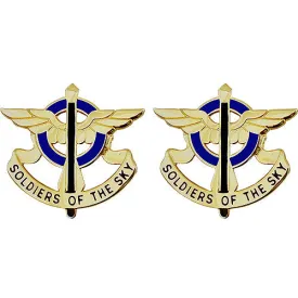 10th Aviation Regiment Unit Crest (Soldiers of the Sky) - Sold in Pairs