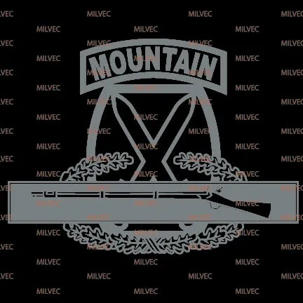 10th Mountain with Combat Infantry Badge (CIB) Vinyl Decal