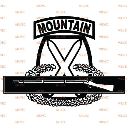 10th Mountain with Combat Infantry Badge (CIB) Vinyl Decal