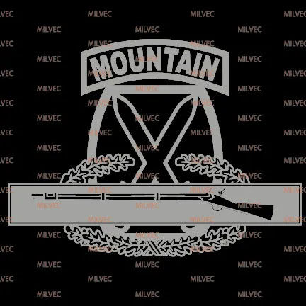 10th Mountain with Combat Infantry Badge (CIB) Vinyl Decal