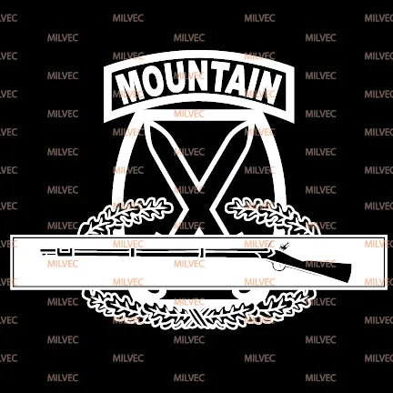 10th Mountain with Combat Infantry Badge (CIB) Vinyl Decal