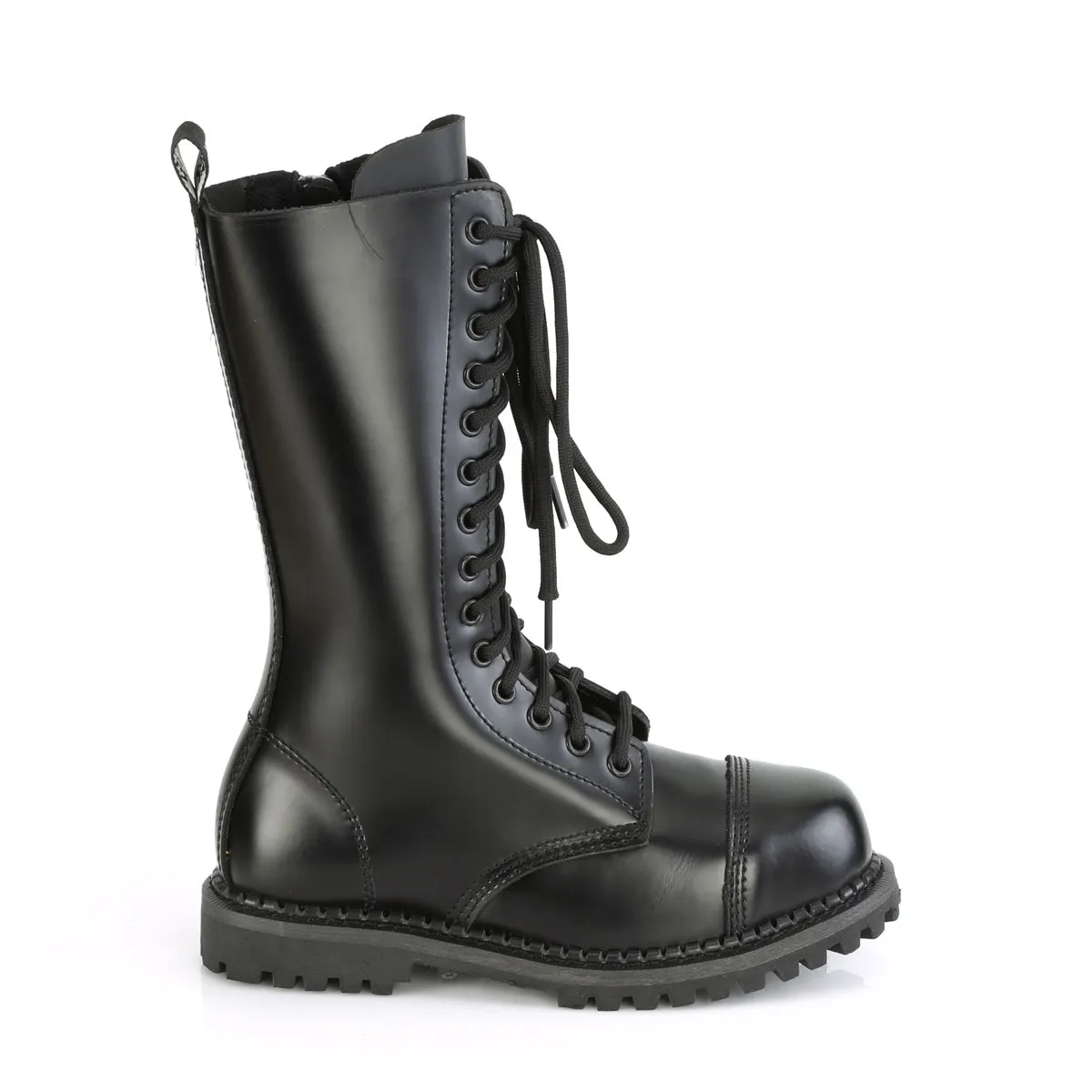 14 Eyelet RIOT-14 Black Leather