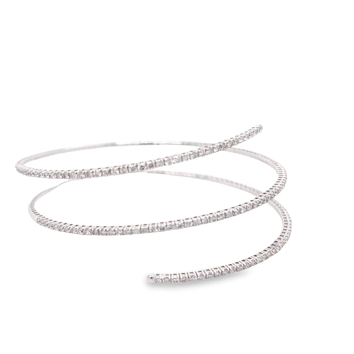 14K Flexible Coil Bracelet - 2.00ctw