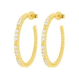 14K GOLD DIAMOND DARCY FLEXIBLE HOOPS