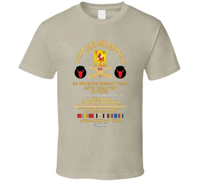 1st Bn, 113th Cavalry Regiment, 2nd Bct, 34th Id - Enduring Freedom Combat Veteran X 300 T Shirt