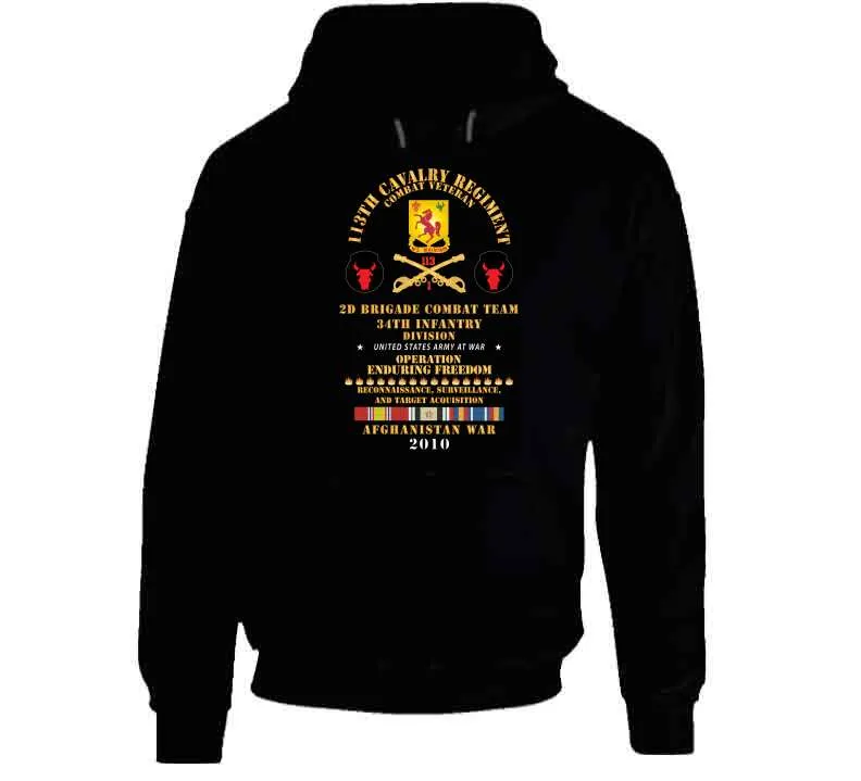 1st Bn, 113th Cavalry Regiment, 2nd Bct, 34th Id - Enduring Freedom Combat Veteran X 300 T Shirt