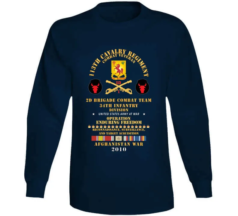 1st Bn, 113th Cavalry Regiment, 2nd Bct, 34th Id - Enduring Freedom Combat Veteran X 300 T Shirt