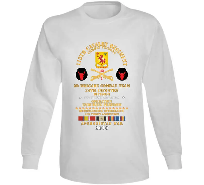 1st Bn, 113th Cavalry Regiment, 2nd Bct, 34th Id - Enduring Freedom Combat Veteran X 300 T Shirt