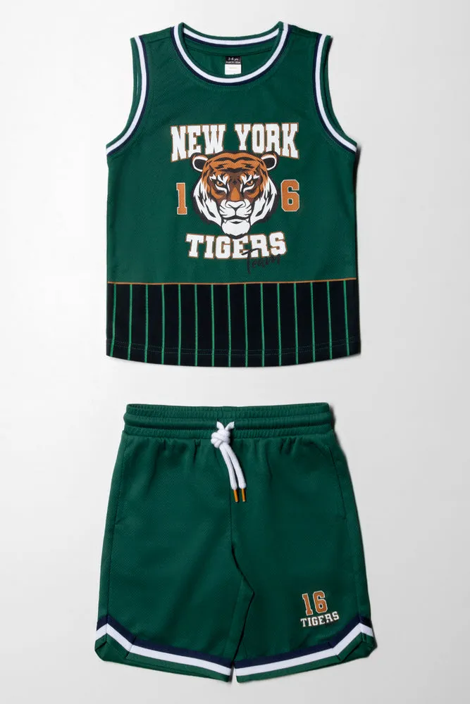 2 Piece Basketball Set Green