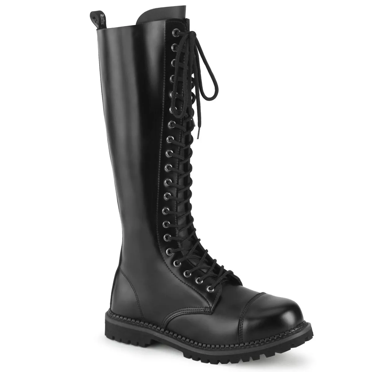 20 Eyelet RIOT-20 Black Leather