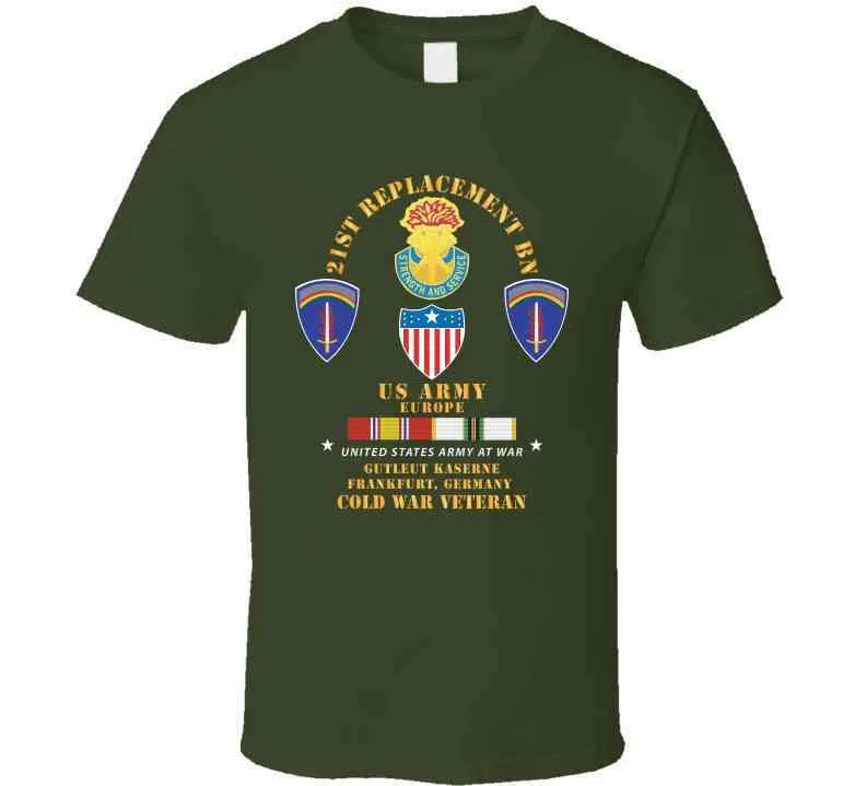 21st Replacement Bn, Us Army, Europe - Gutleut Kaserne, Franfurt, Frg W Cold Svc X 300 T Shirt