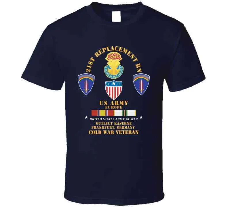 21st Replacement Bn, Us Army, Europe - Gutleut Kaserne, Franfurt, Frg W Cold Svc X 300 T Shirt