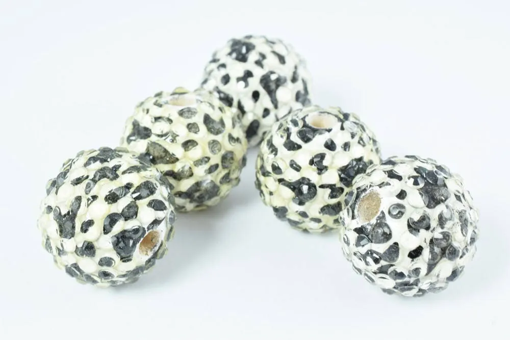 22mm Animal Print Resin Wooden Basketball Ball Round Beads,wooden beads, Wholesale Beads, Basketball Wives Beads, Round Rhinestone Beads