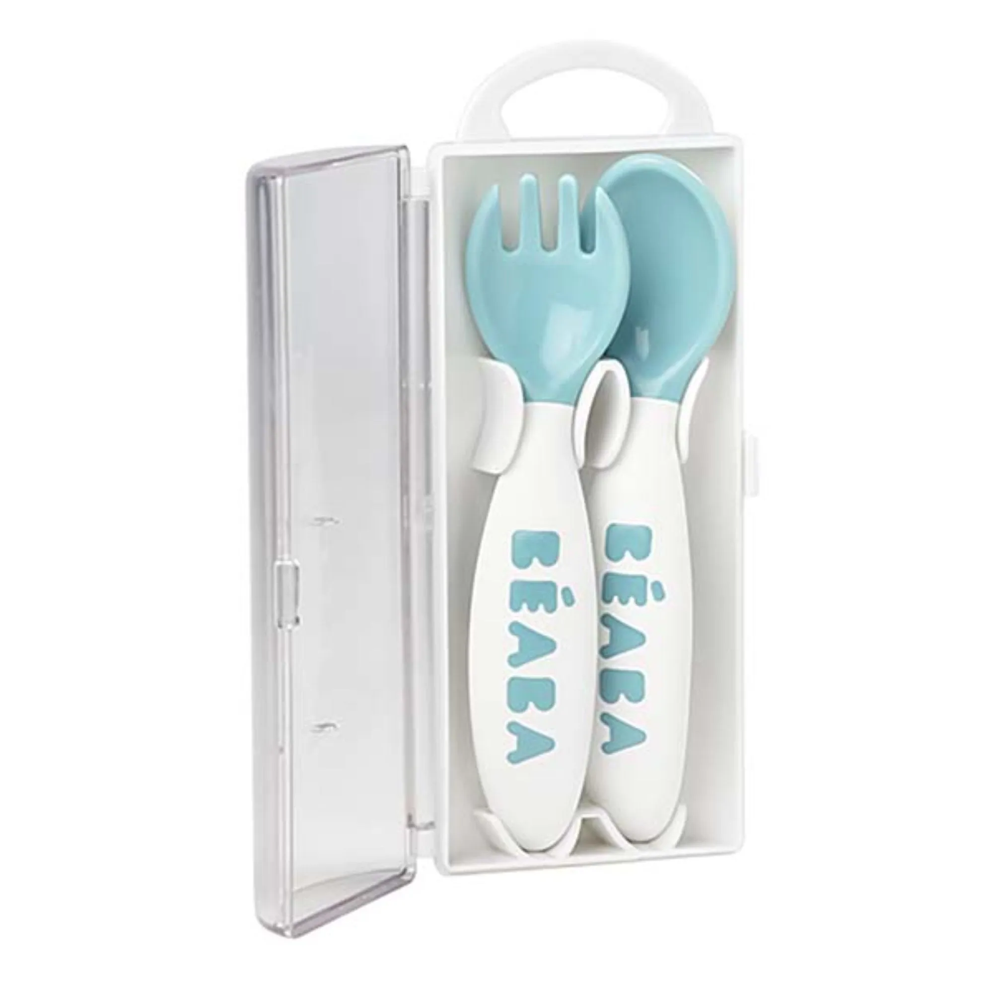 2nd Stage Training Fork And Spoon (Storage Case Included) - Airy Green