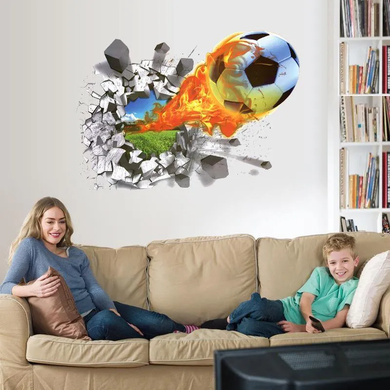 3D basketball flat wall sticker