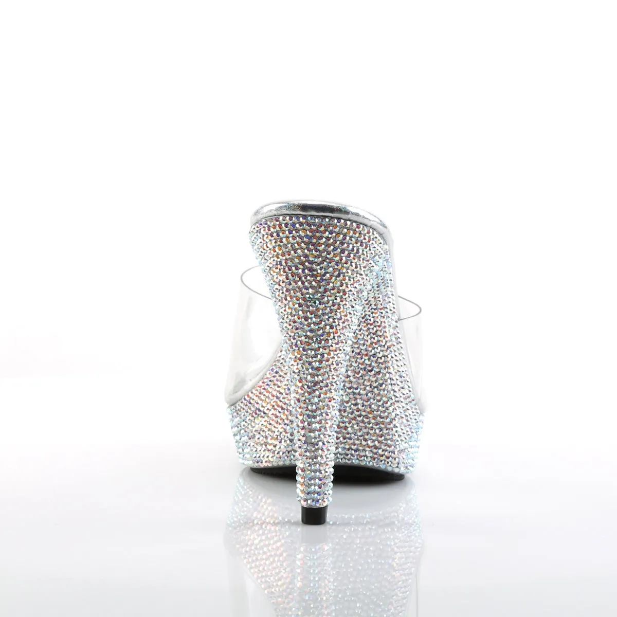 5" Heel Mule Platform Sandal with Rhinestones (COCKTAIL-501DM)