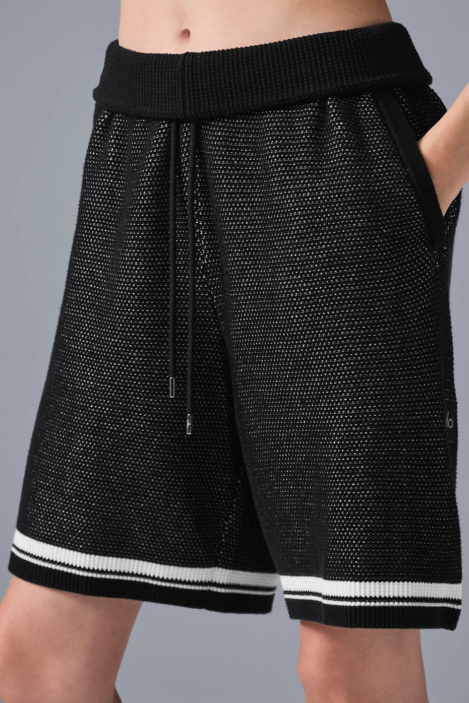 7" Sports Club Sweater Knit Basketball Short - Black