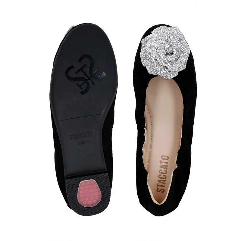 9HY85 Women's Flats- Black