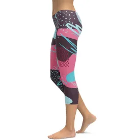 Abstract Print Capris