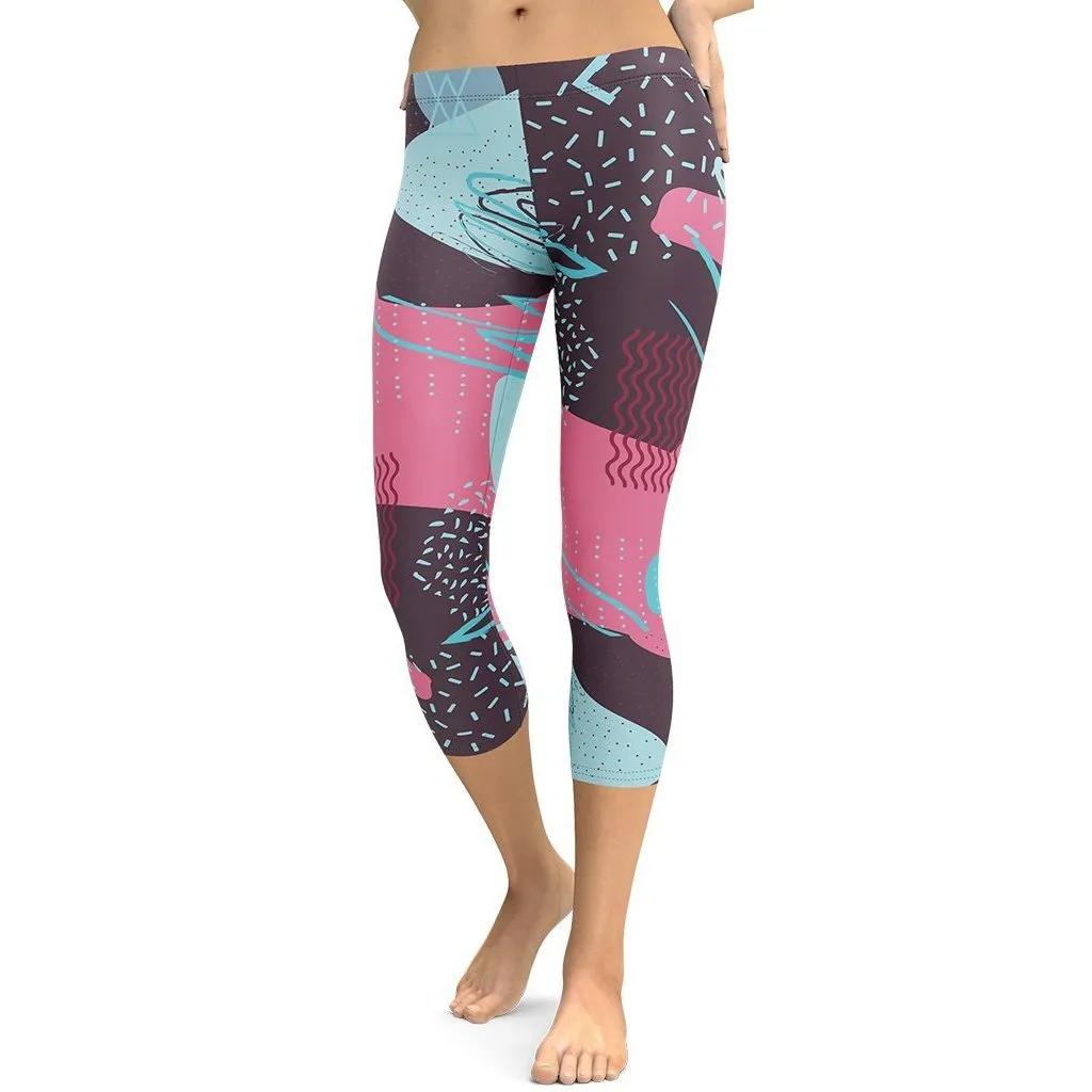 Abstract Print Capris