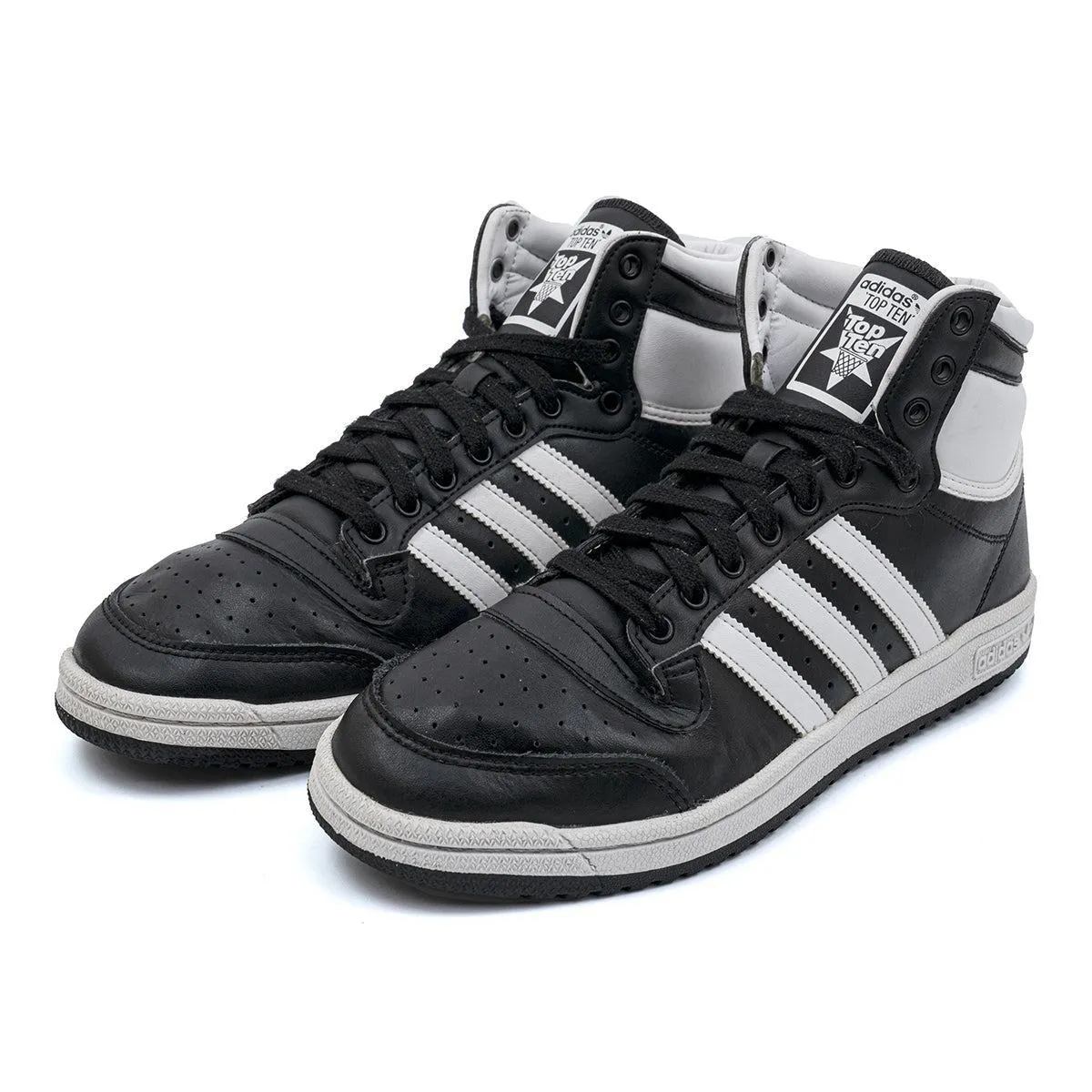 Adidas Ten Hi Classic Cloud High-Top Sneakers Leather Black Colour For Men