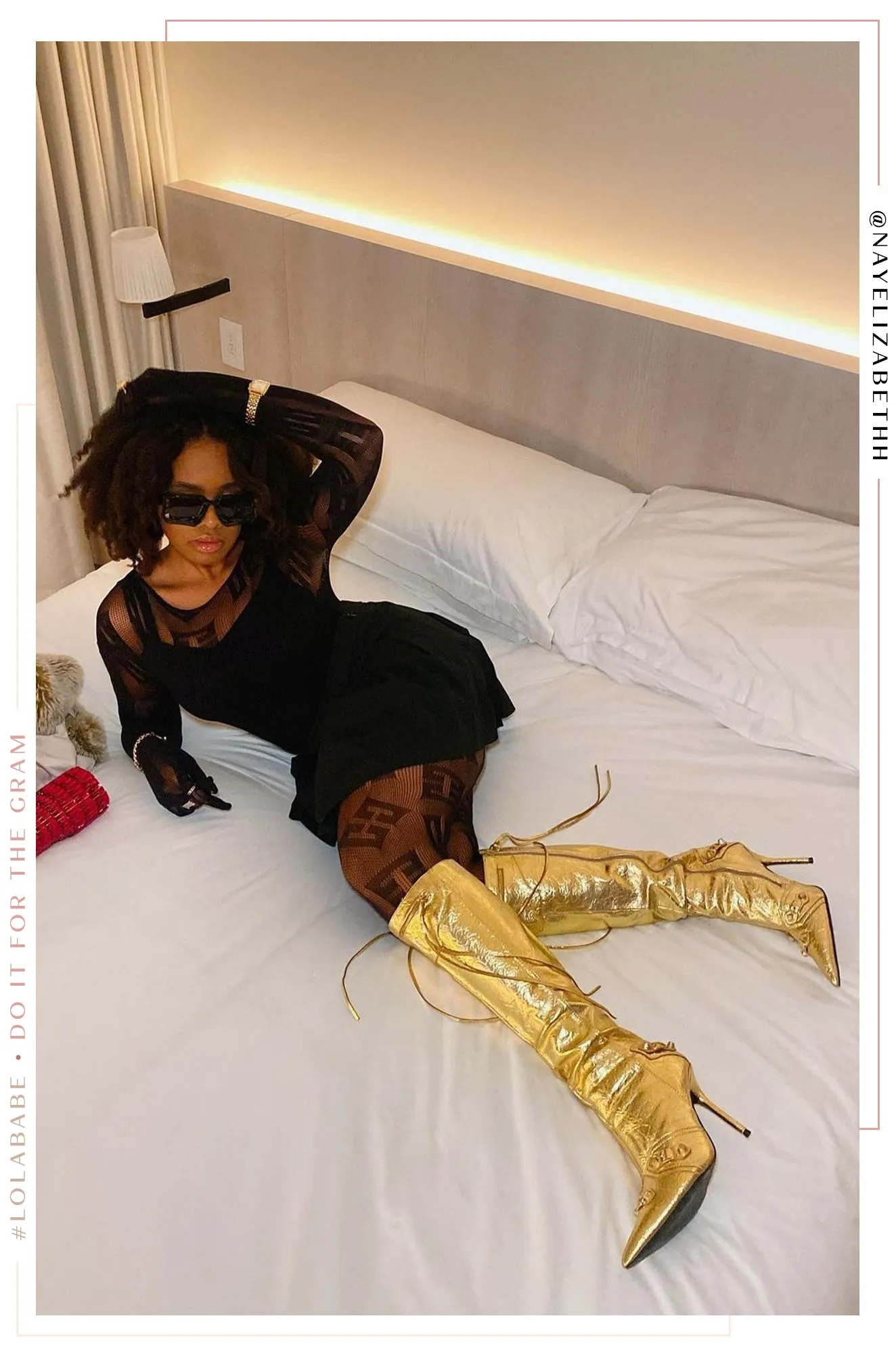 Adison Knee High Boots - Gold