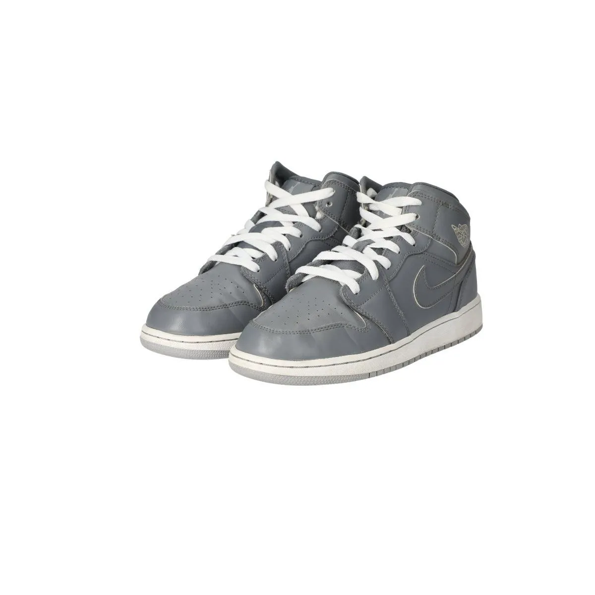 Air Jordan 1 Retro Gs Sneakers Leather Grey Colour For Kids