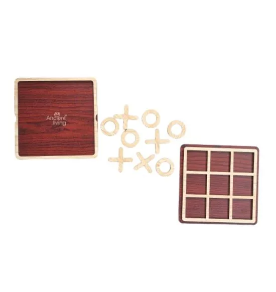 Ancient Living Tic Tac Toe Wooden Board Game