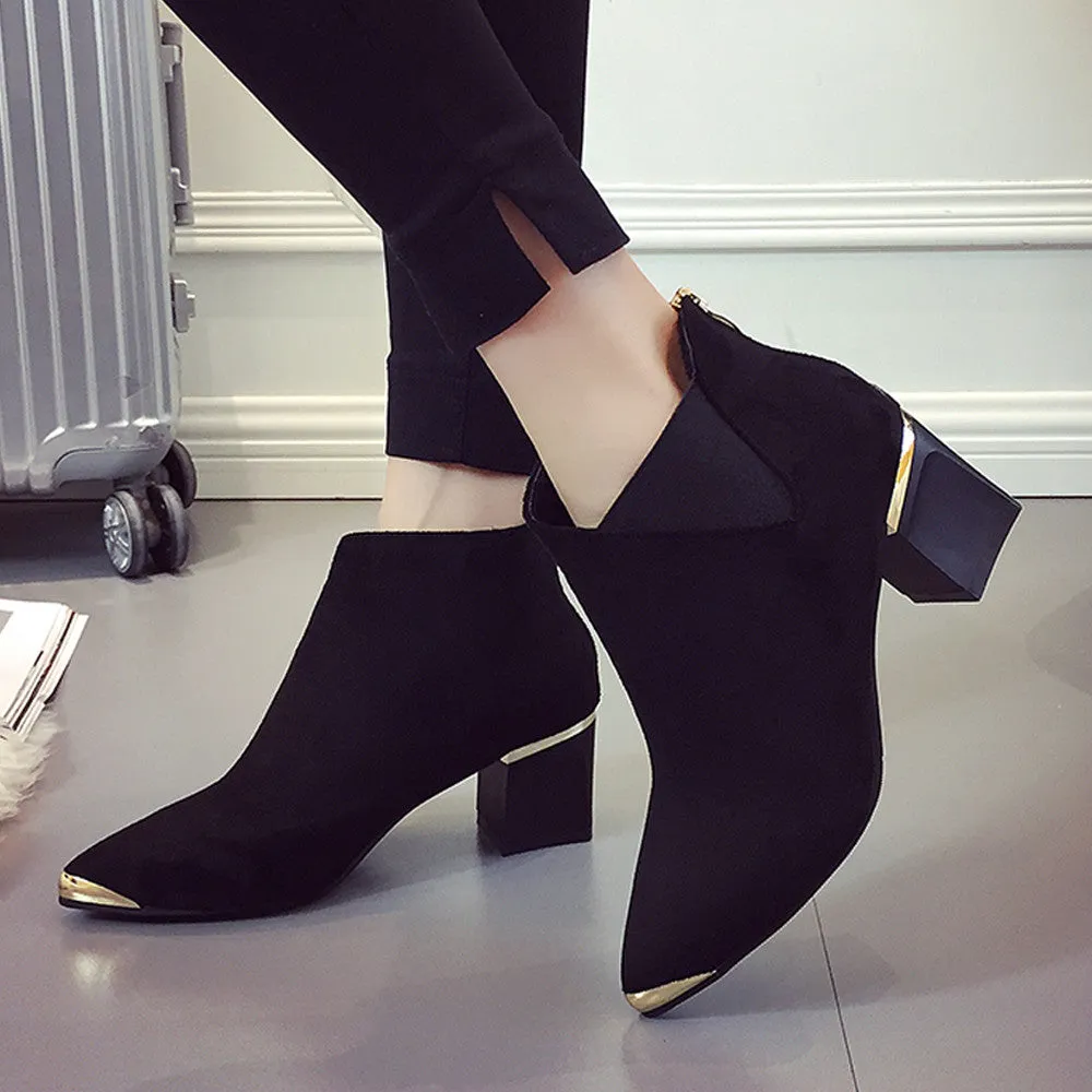 Ankle Sexy Pointed Toe Martin Boots