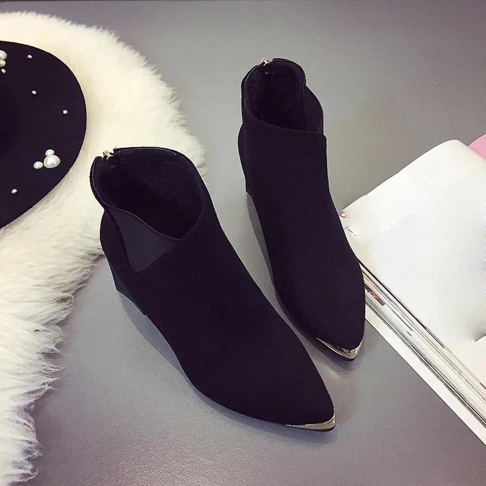 Ankle Sexy Pointed Toe Martin Boots