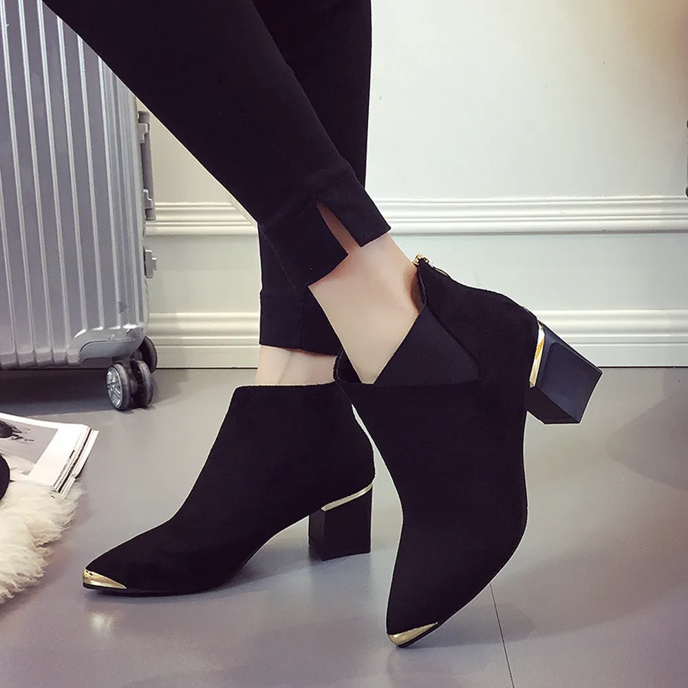 Ankle Sexy Pointed Toe Martin Boots