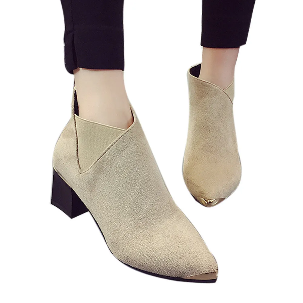 Ankle Sexy Pointed Toe Martin Boots