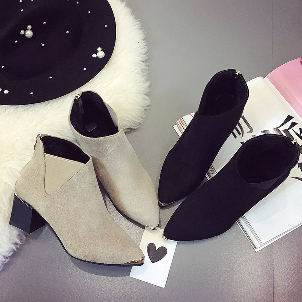 Ankle Sexy Pointed Toe Martin Boots