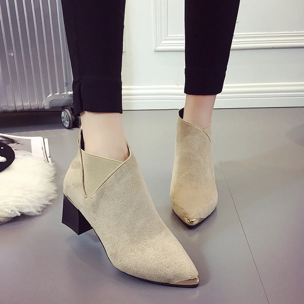 Ankle Sexy Pointed Toe Martin Boots