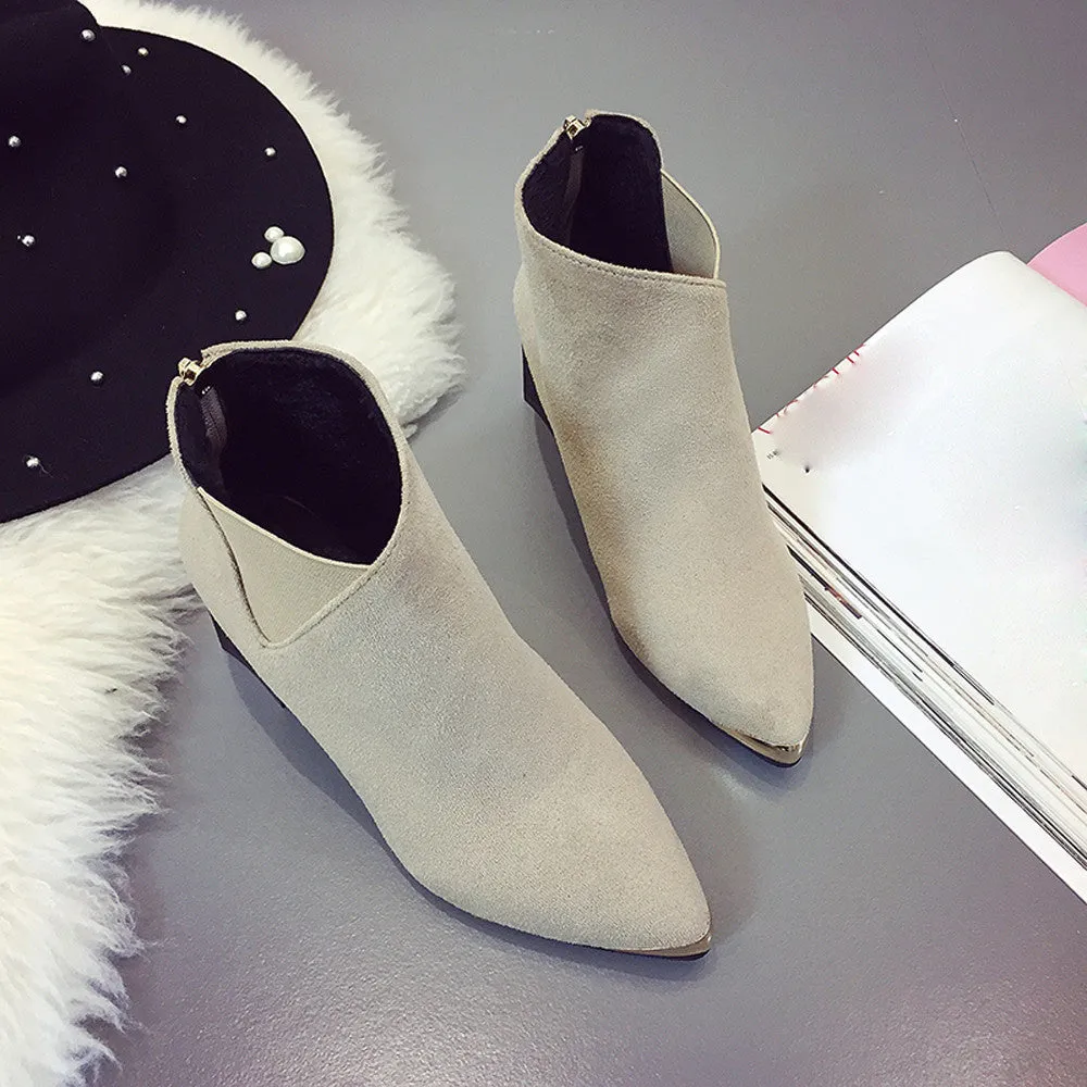 Ankle Sexy Pointed Toe Martin Boots