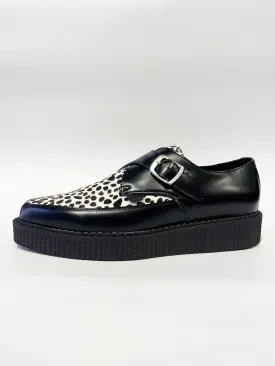 APOLLO BLACK WHITE LEOPARD CREEPERS SHOES