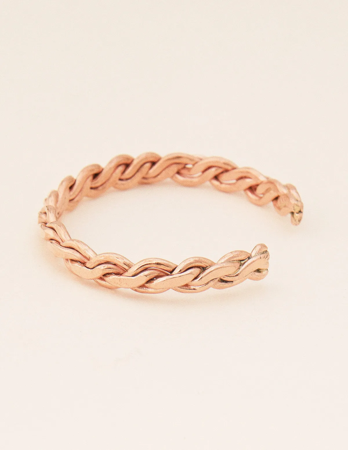 Artisan Braided Copper Bangle