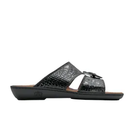 A.Testoni Sandal Aeb Black Pr Crocodile