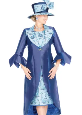 Aussie Austine Church Suit 5932-Royal/Turquoise