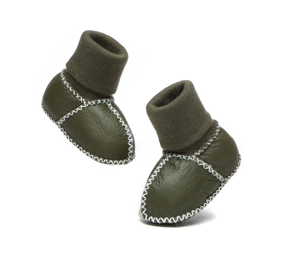 Baby Erin With Warmer Skeepskin Wool Baby Booties