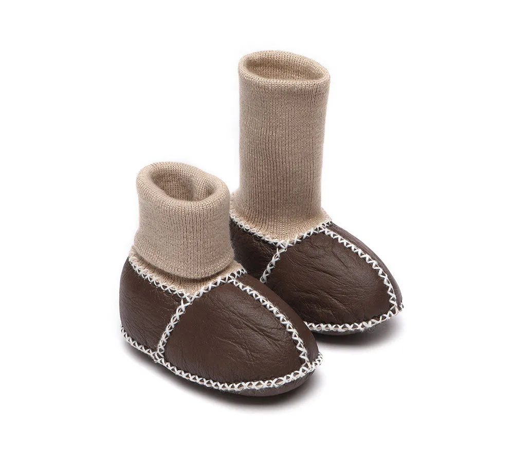 Baby Erin With Warmer Skeepskin Wool Baby Booties