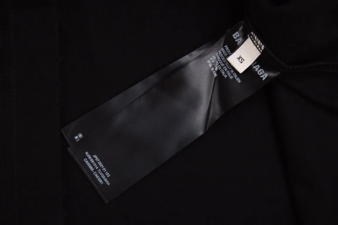 Balenciaga Black T-shirt with Metallic Print Design