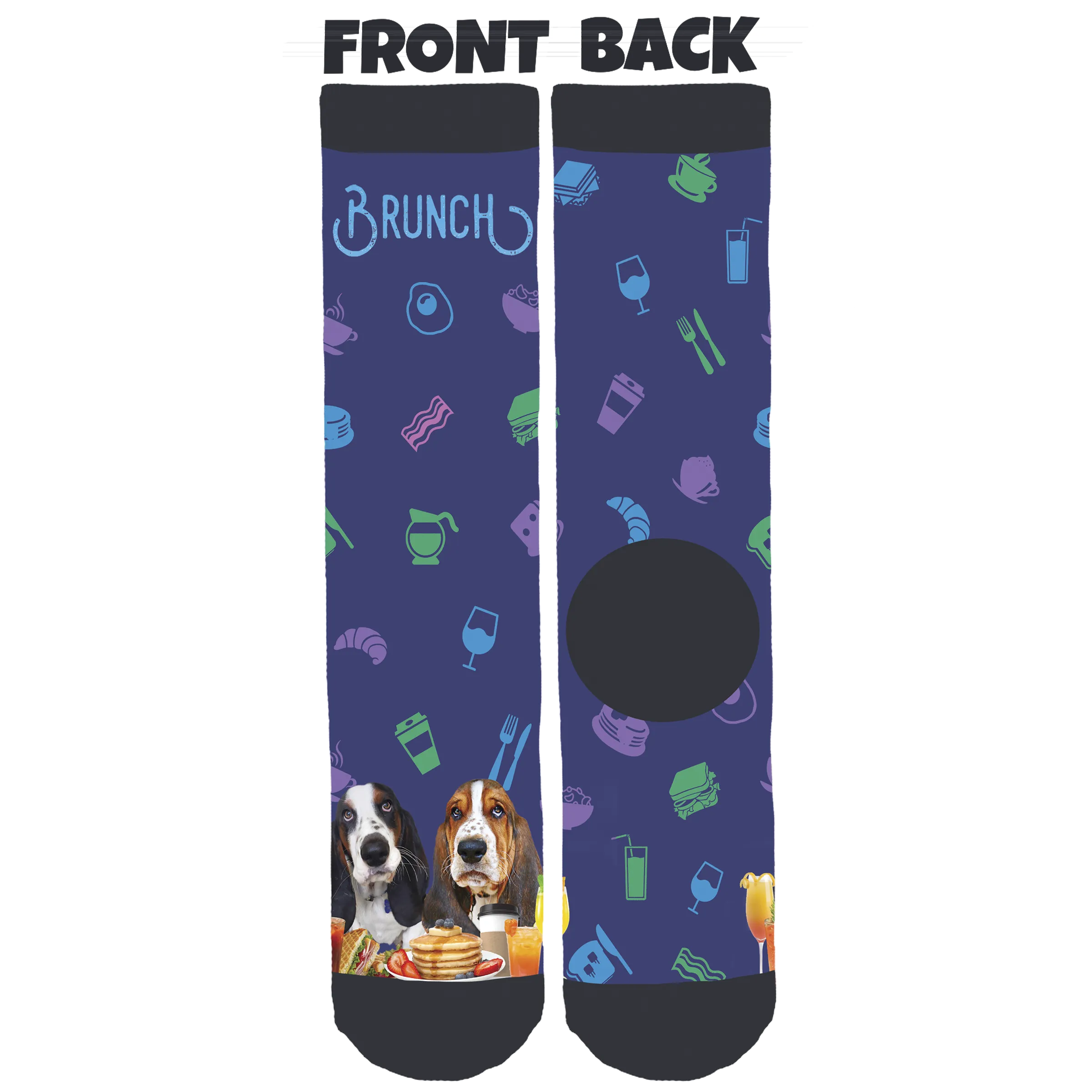 Beauregard & Gustav the Bassets Crew Socks