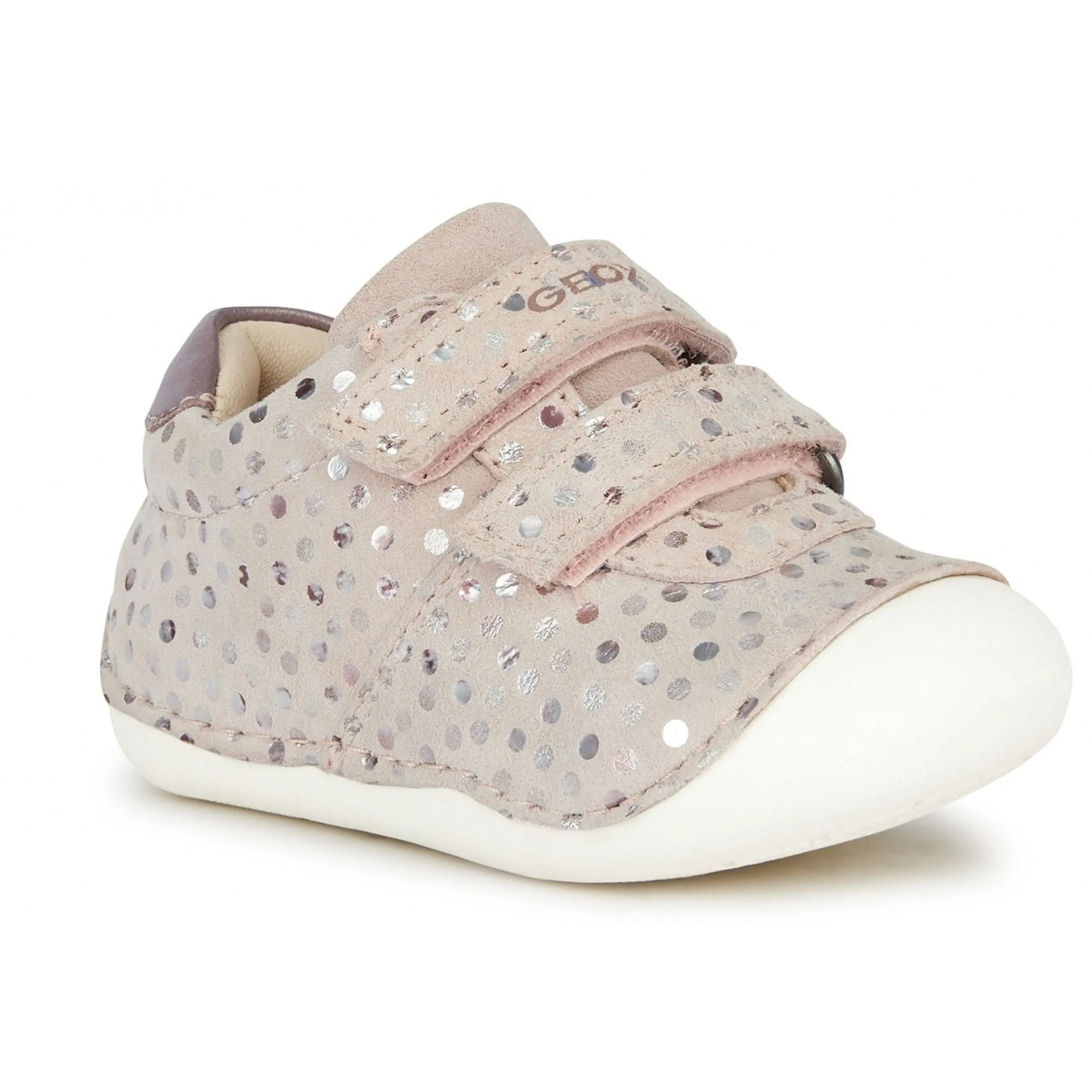 Beige Tutim Polka Dot Velcro Shoes