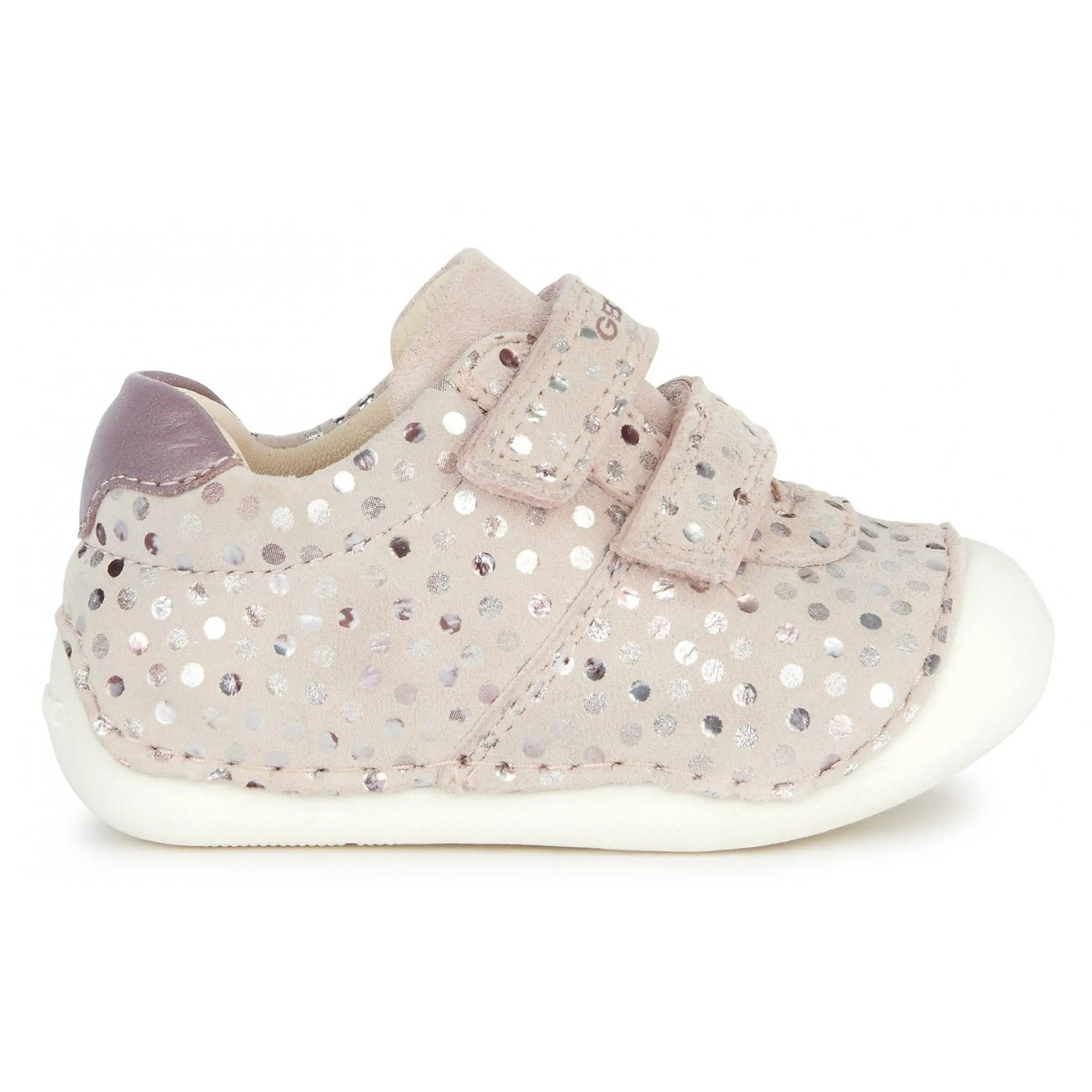 Beige Tutim Polka Dot Velcro Shoes