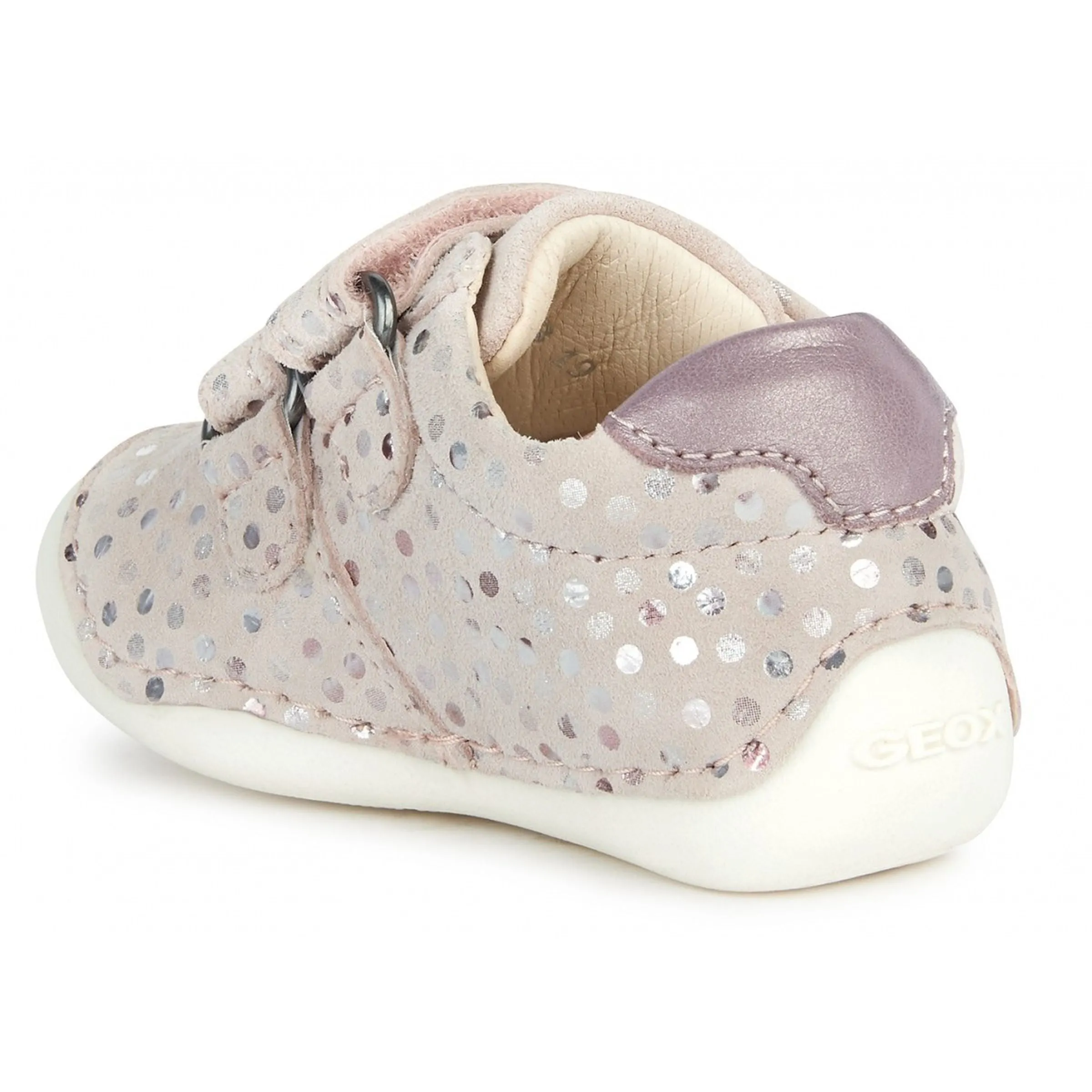 Beige Tutim Polka Dot Velcro Shoes