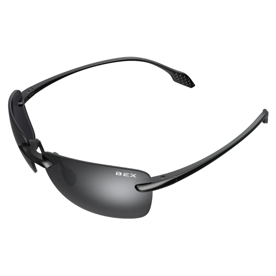 BEX Jaxyn X Polarized Rimless Lightweight Sunglasses