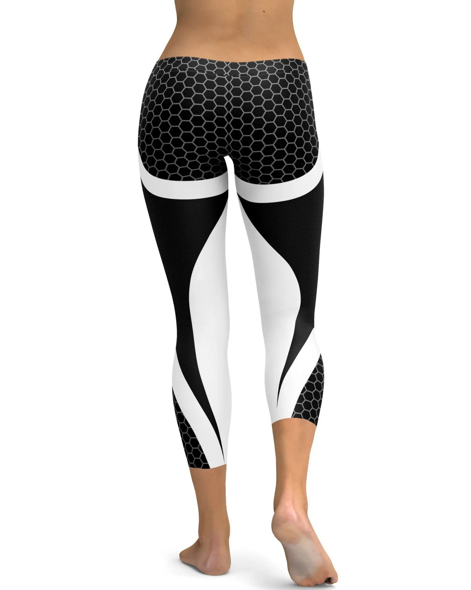 Black & White Honeycomb Carbon Capris