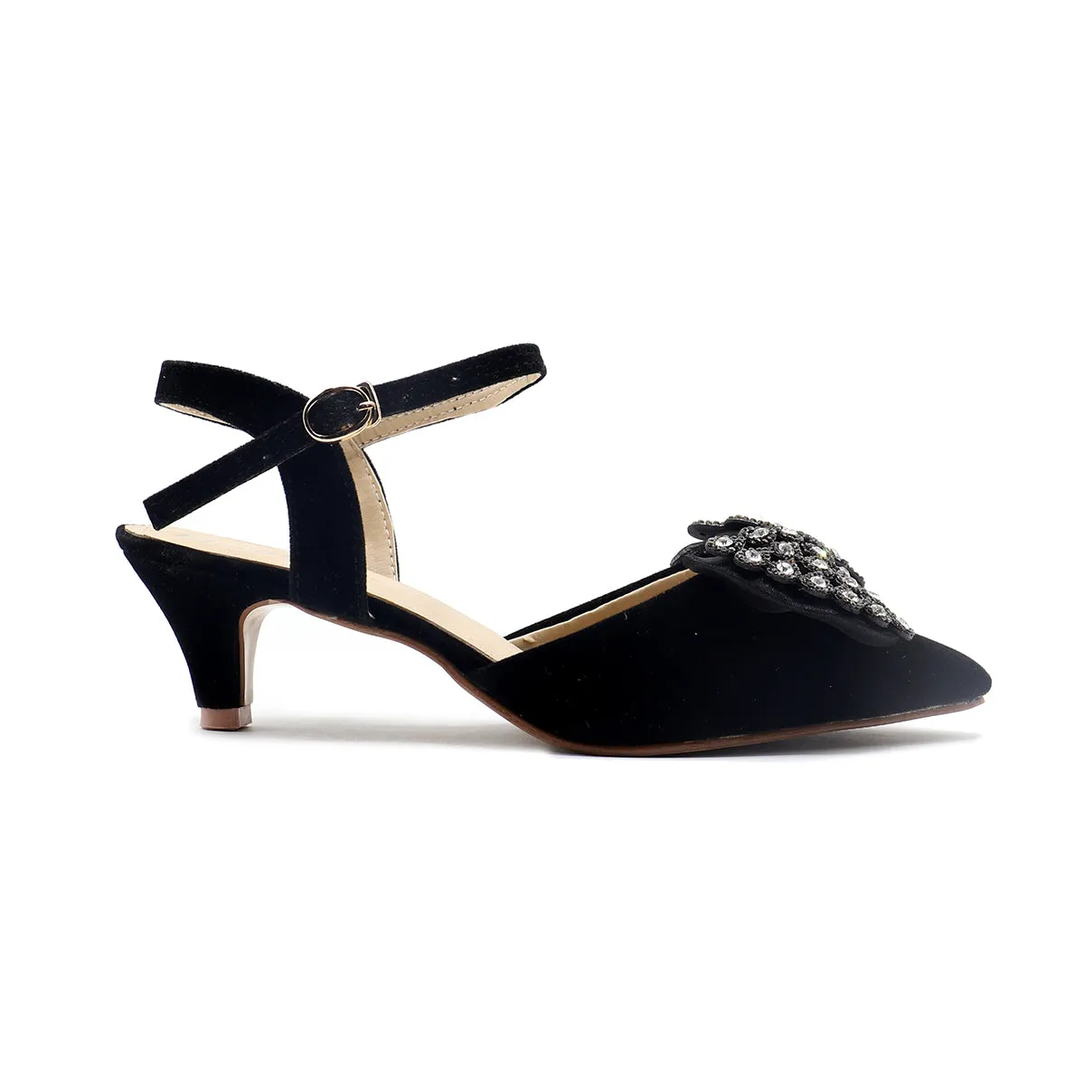 Black Fancy Sling Back 087099